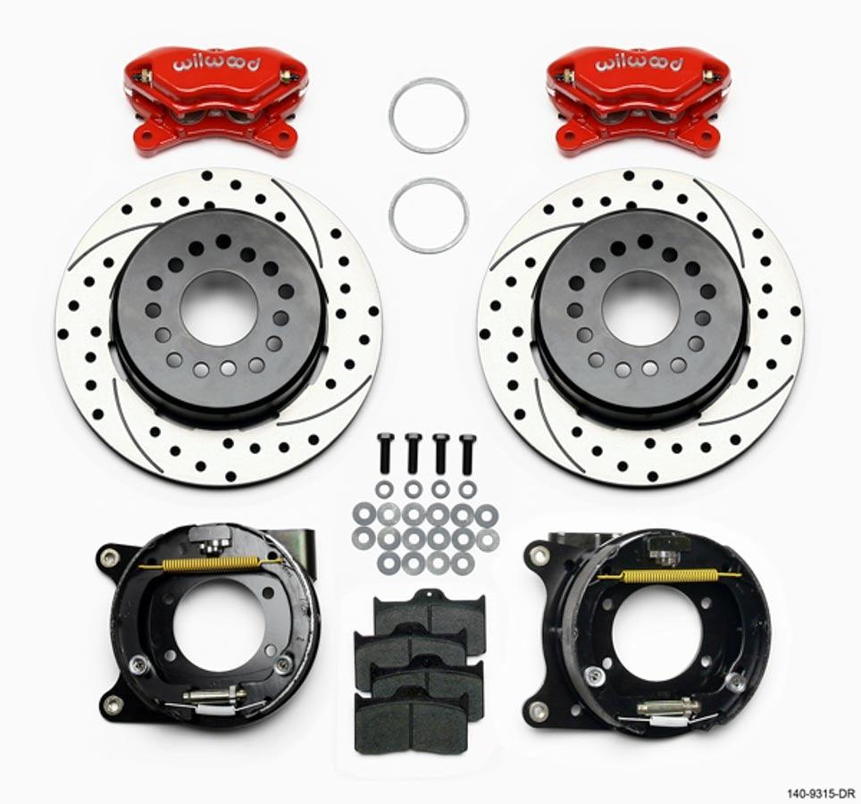 Brake Kit Rear GM 12 Bolt Drilled Red - Burlile Performance Products