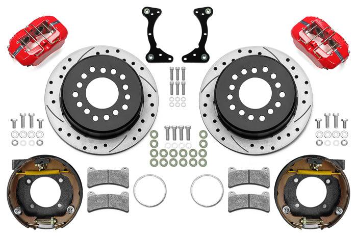 Brake Kit Rear Red FDP Drilled 11in GM G Body - Burlile Performance Products
