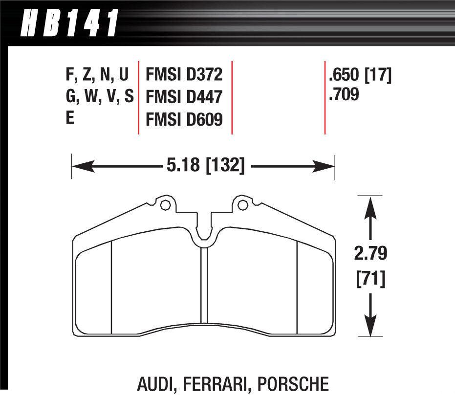 BRAKE PAD 96-98 PORSCHE FRONT AND REAR DTC-60 - Burlile Performance Products