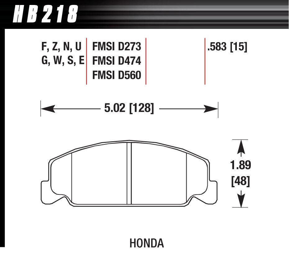 Brake Pad Front Honda Blue Compound - Burlile Performance Products