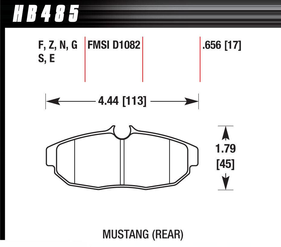 Brake Pad Set 05 Mustang Rear DTC70 - Burlile Performance Products