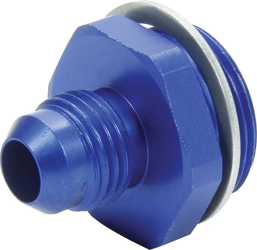 Carb Fitting w/washer 7/8-20 to -6 Male Blue - Burlile Performance Products