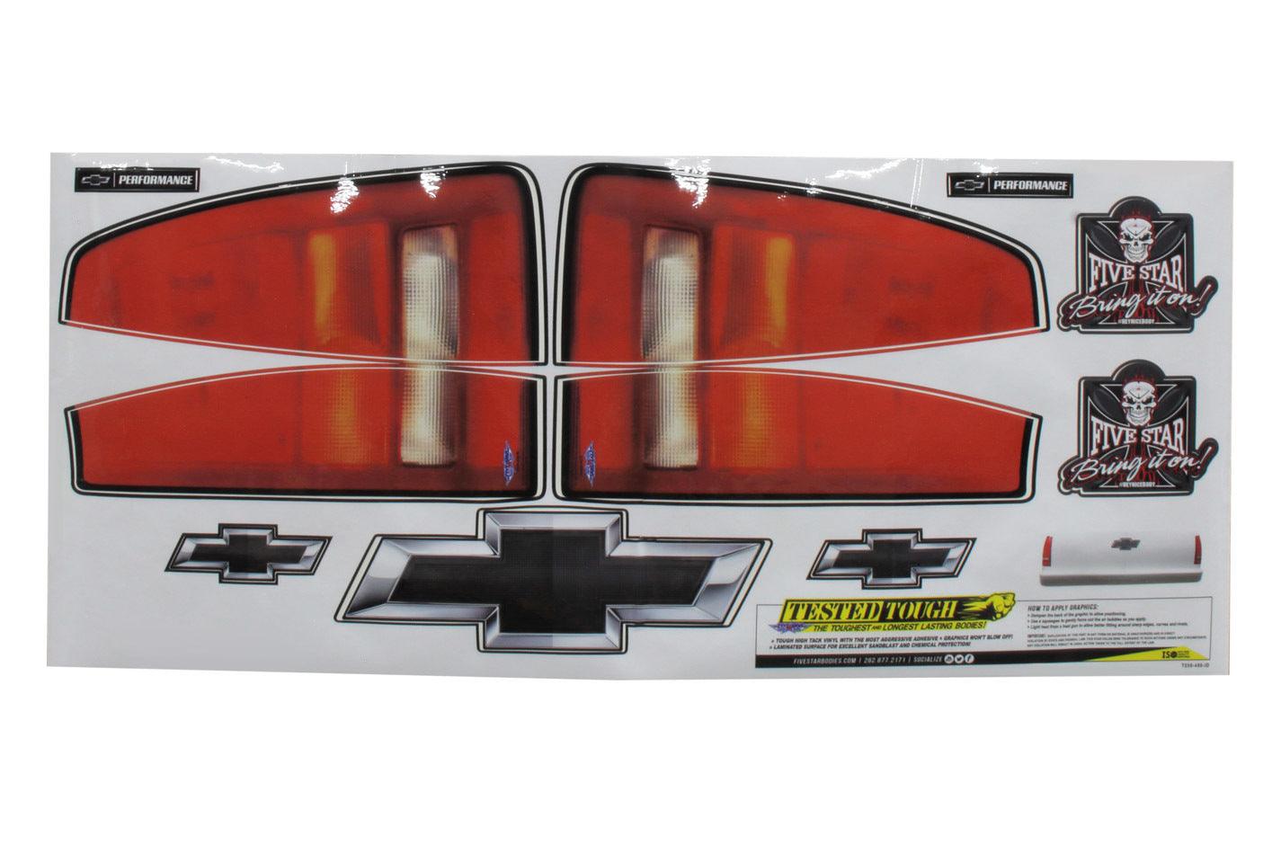 Chevy Pkup Taillight Truck Decal Stickers - Burlile Performance Products