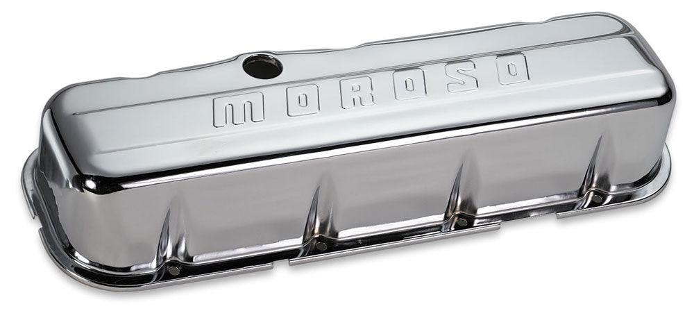 Chrome B/E Valve Covers BBC Tall w/o Baffle - Burlile Performance Products