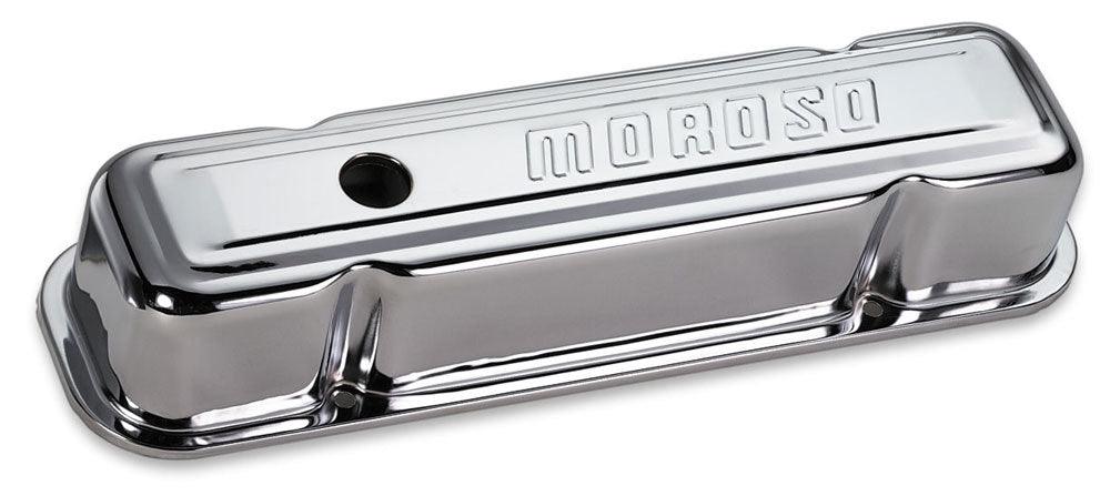 Chrome B/E Valve Covers Pontiac V8 Tall w/Baffle - Burlile Performance Products