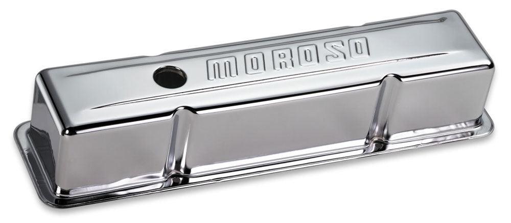 Chrome B/E Valve Covers SBC Tall w/o Baffle - Burlile Performance Products