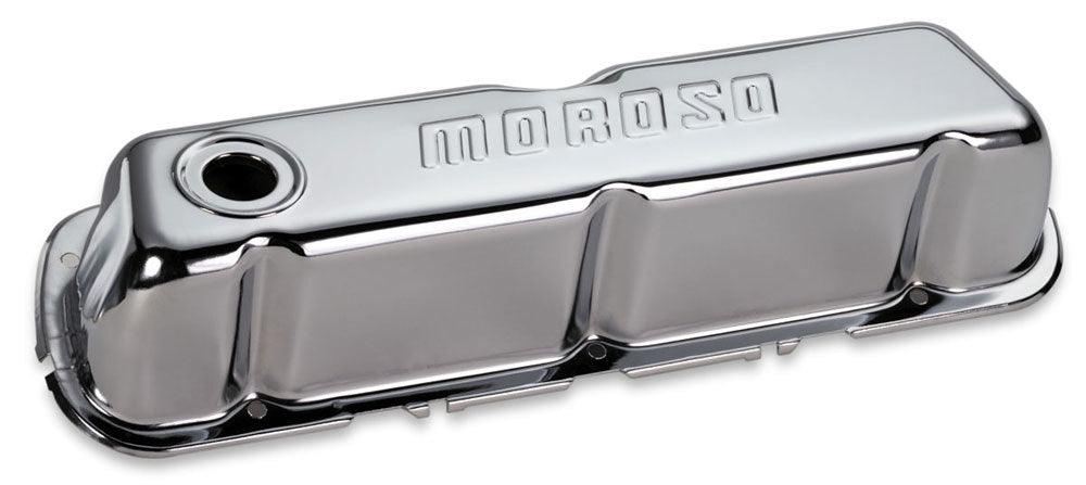 Chrome B/E Valve Covers SBF Tall w/Baffle - Burlile Performance Products