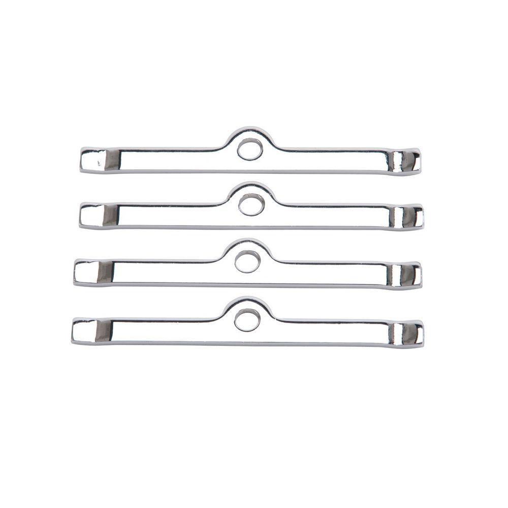 Chrome V/C Hold-Down Tabs - 4pcs. - Burlile Performance Products