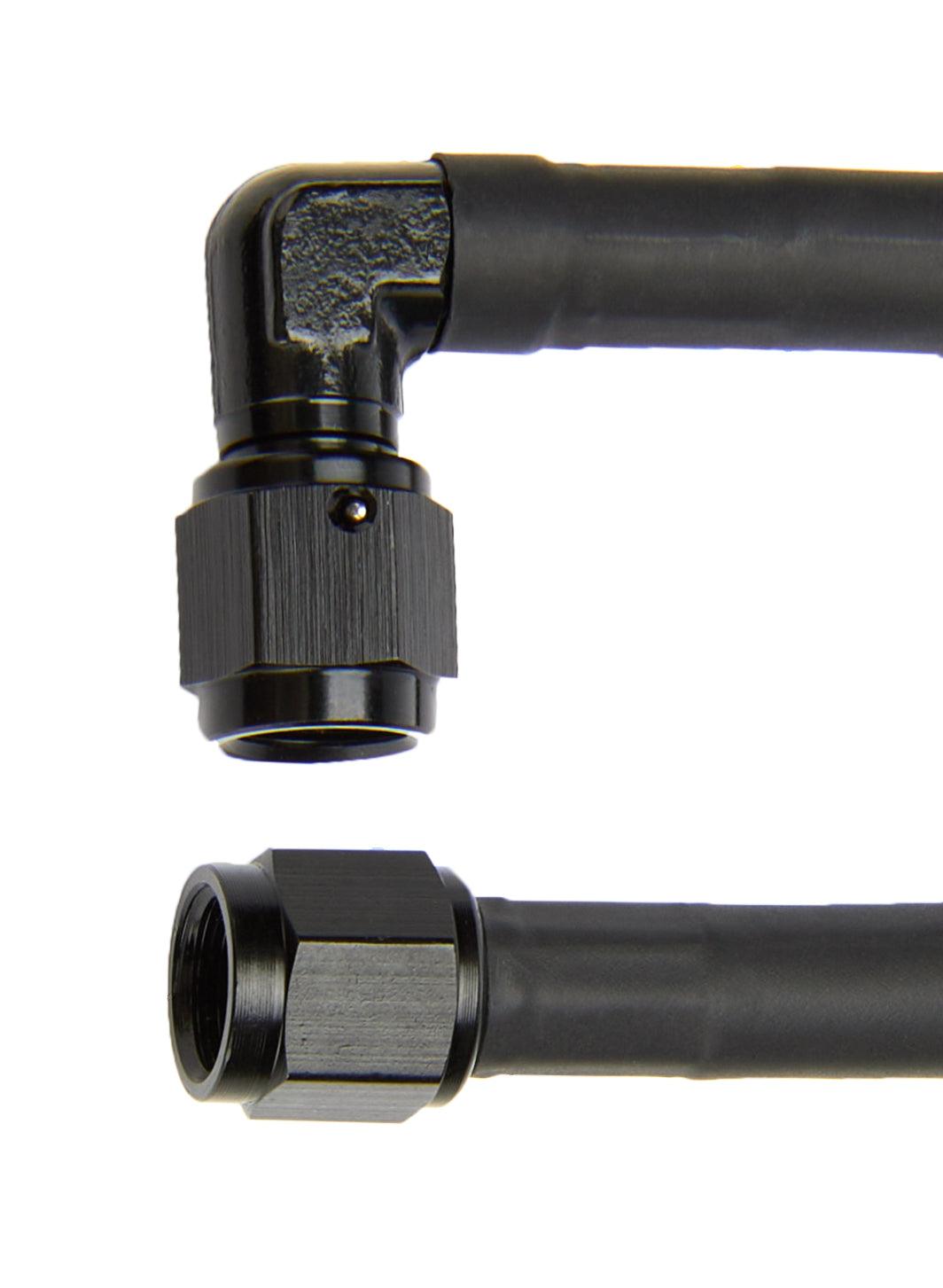 Coated Braided Line 24in #4 Hose -4 90 Deg/-4 Str - Burlile Performance Products