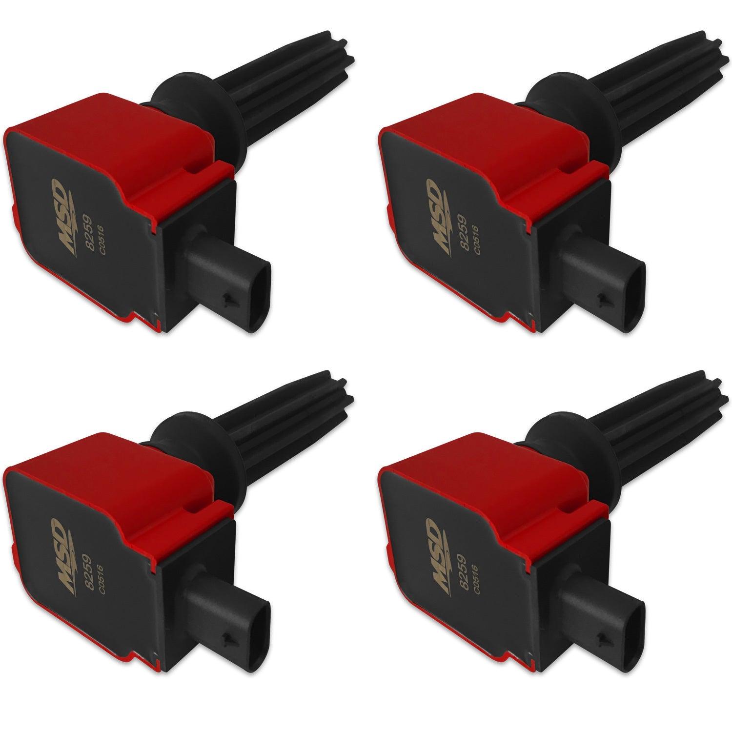 Coil 4pk Ford Eco-Boost 2.0L/2.3L Red - Burlile Performance Products