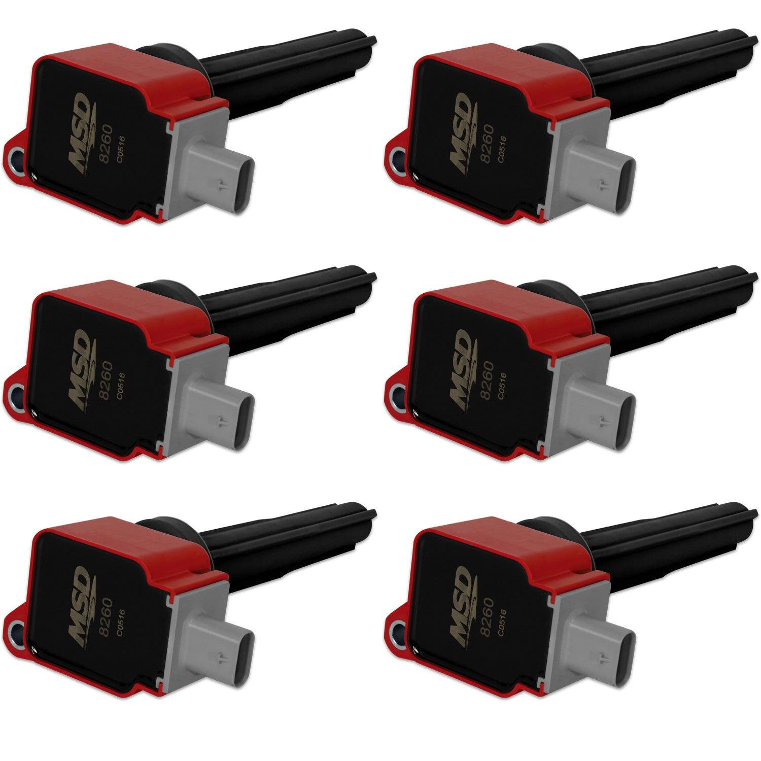 Coils 6pk Ford Eco-Boost 2.7 V6 Red - Burlile Performance Products