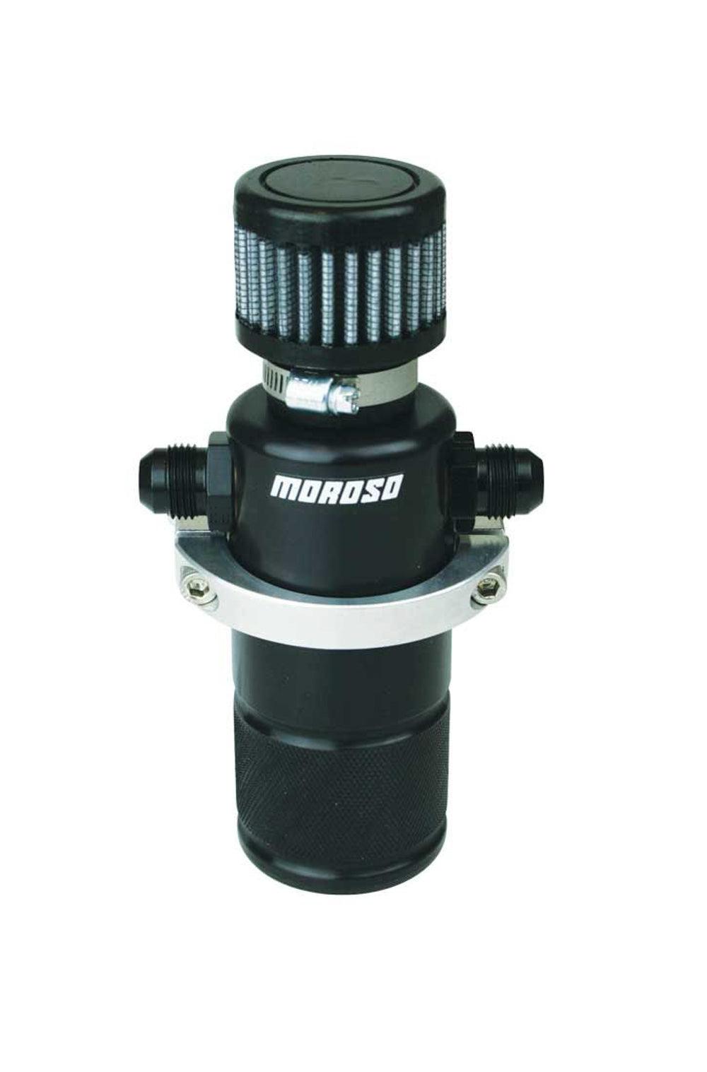 Compact Breather Tank Billet Alm. Black - Burlile Performance Products