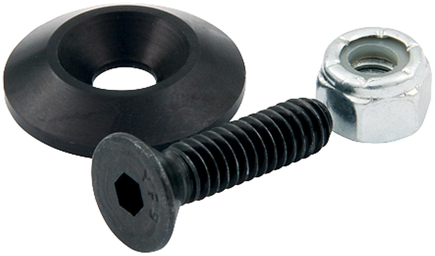 Countersunk Bolts 1/4in w/1.25in Washer Blk 10pk - Burlile Performance Products