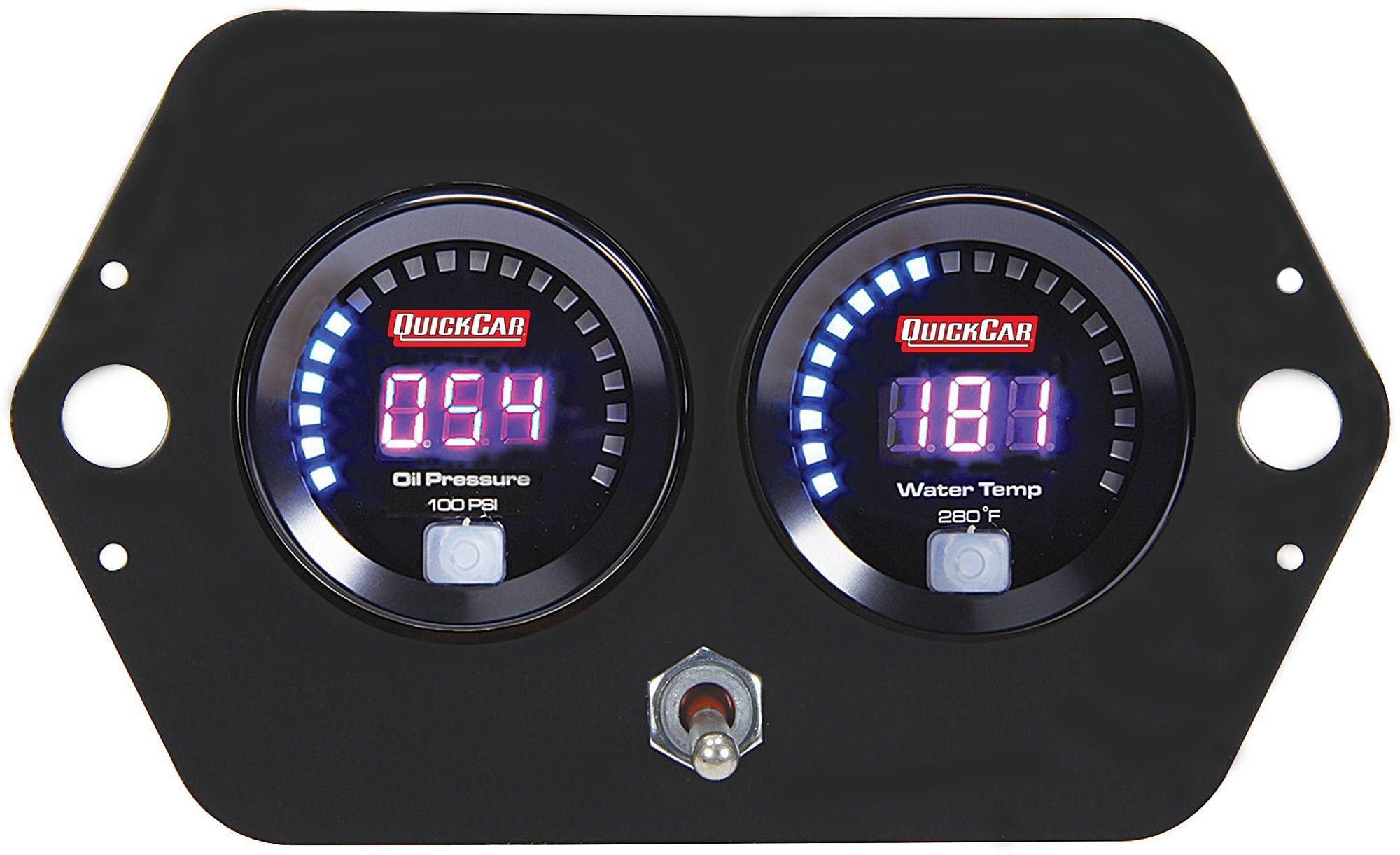 Digital 2-Gauge Panel Open Wheel OP/WT w/Batt - Burlile Performance Products