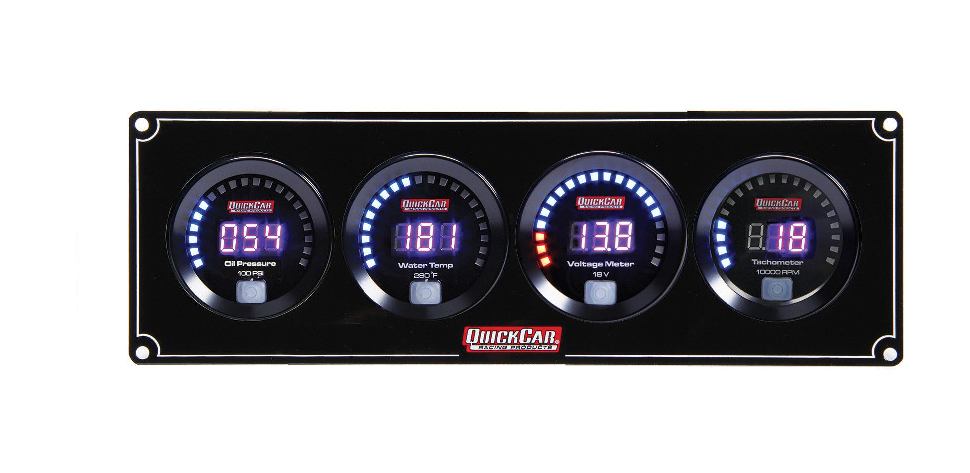 Digital 3-1 Gauge Panel OP/WT/Volt w/Tach - Burlile Performance Products