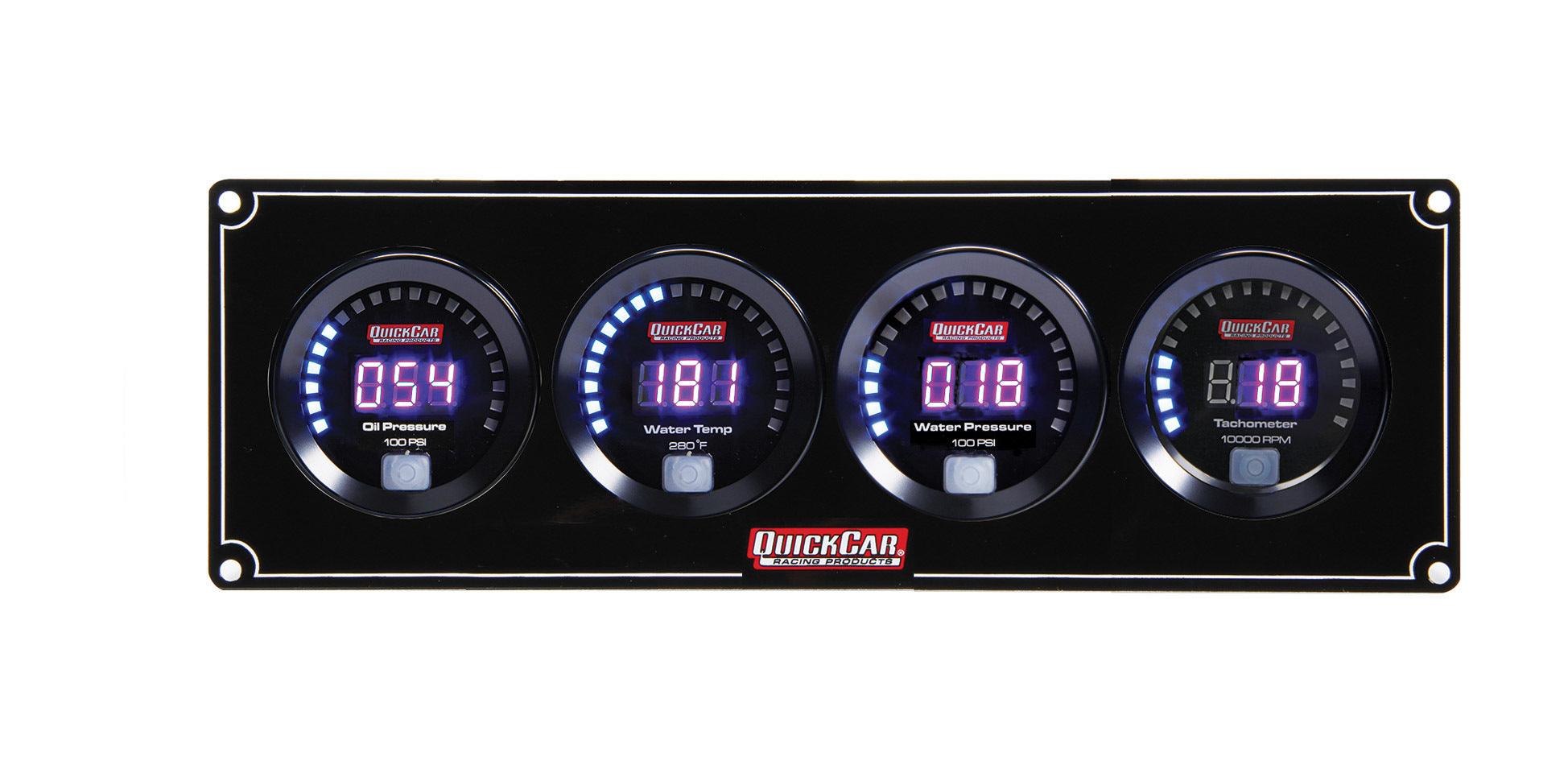 Digital 3-1 Gauge Panel OP/WT/WP w/Tach - Burlile Performance Products