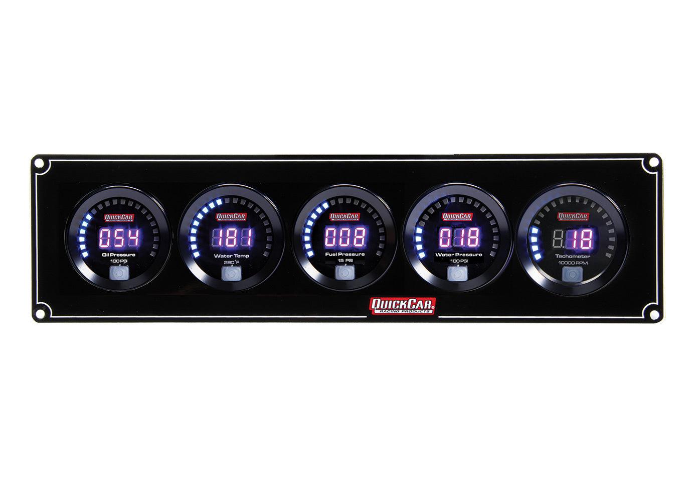 Digital 4-1 Gauge Panel OP/WT/FP/WP w/Tach - Burlile Performance Products
