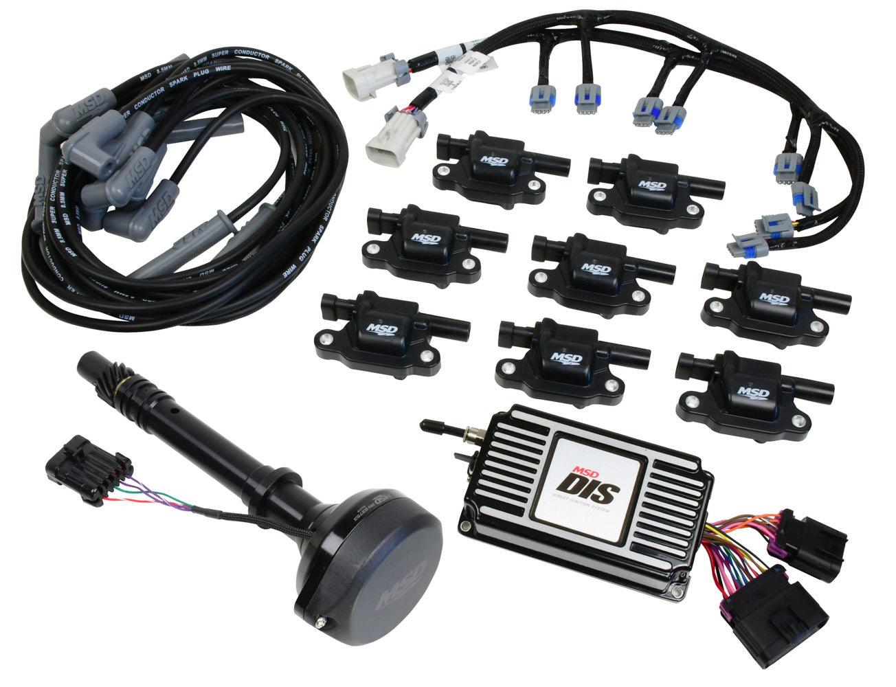 DIS Ignition Kit - Black SBC/BBC - Burlile Performance Products