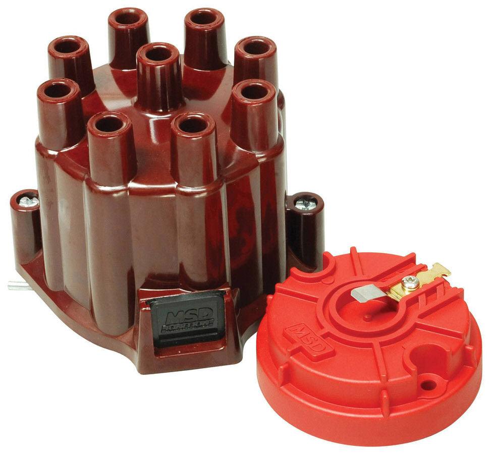 Dist. Cap & Rotor Kit - MSD/GM Points Style Cap - Burlile Performance Products