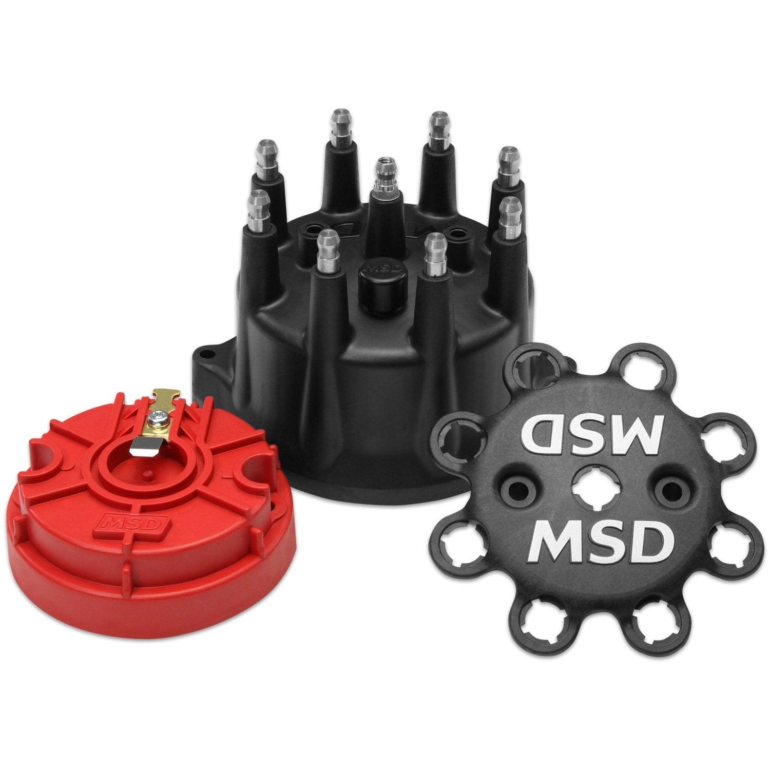 Distributor Cap & Rotor Kit Small Diameter Black - Burlile Performance Products