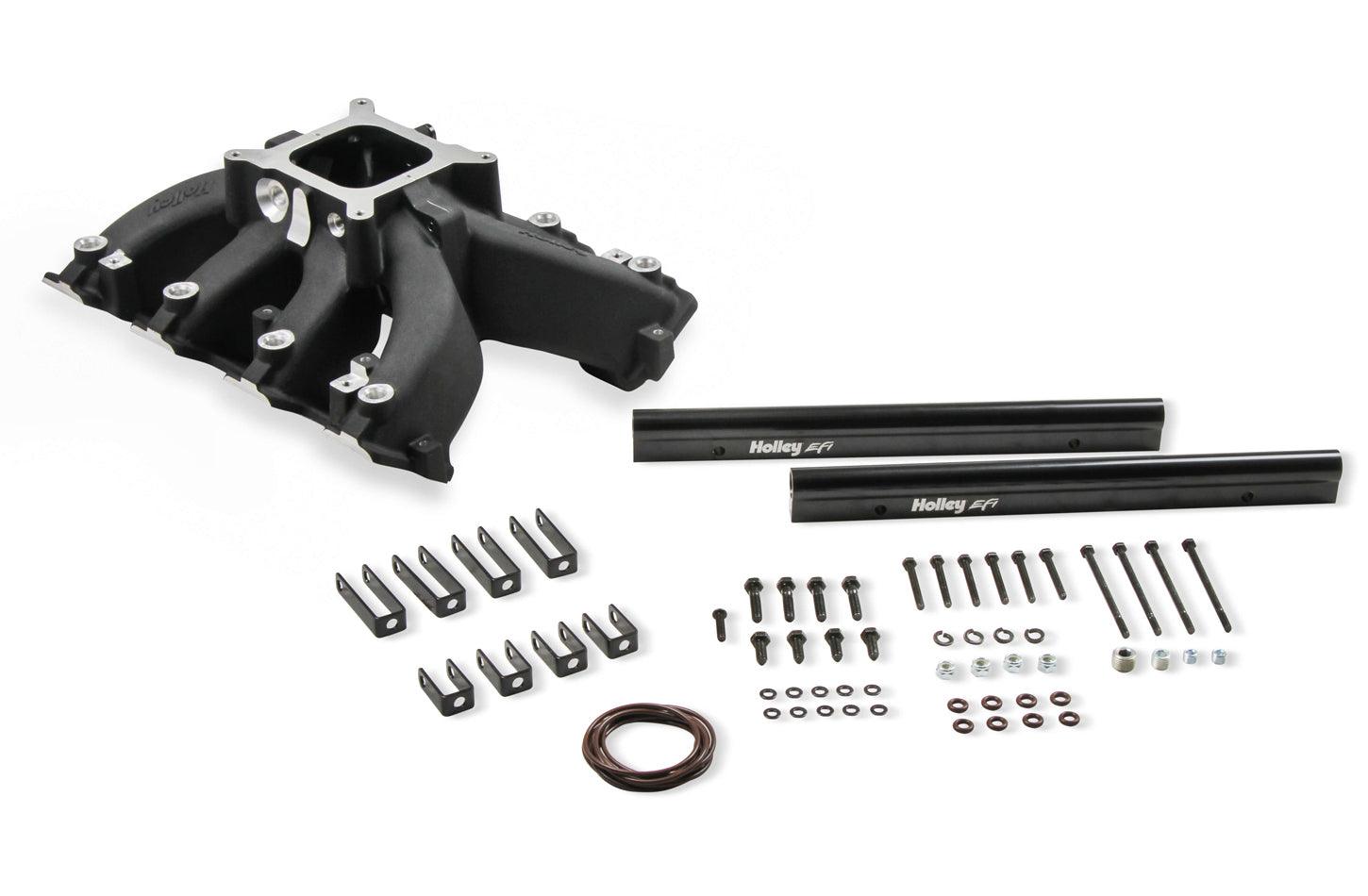 EFI Intake Manifold GM LS3 Single Plane Black - Burlile Performance Products