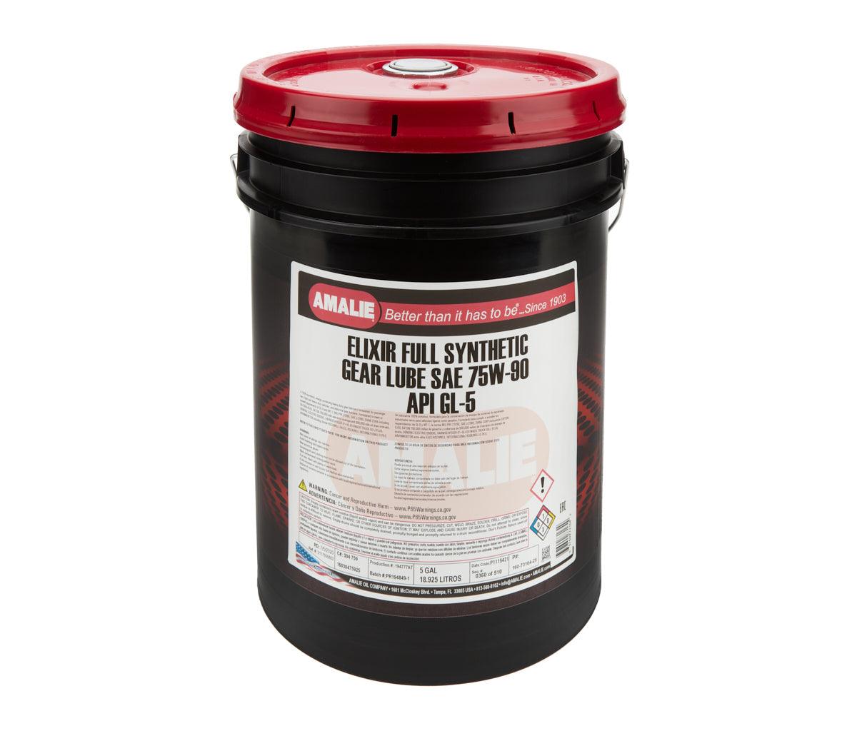 Elixir Full Synthetic Ge ar Oil GL-5 75w90 5 Gal. - Burlile Performance Products