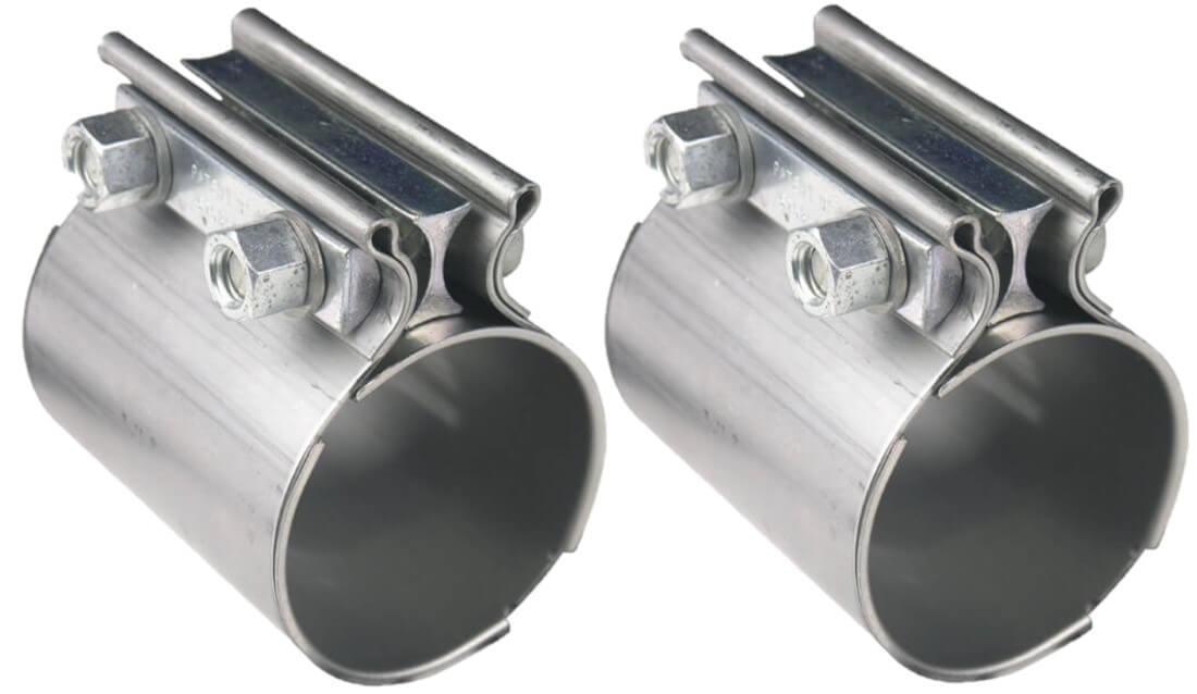 Exhaust Coupler Clamps 2-1/2 SS 2pk - Burlile Performance Products