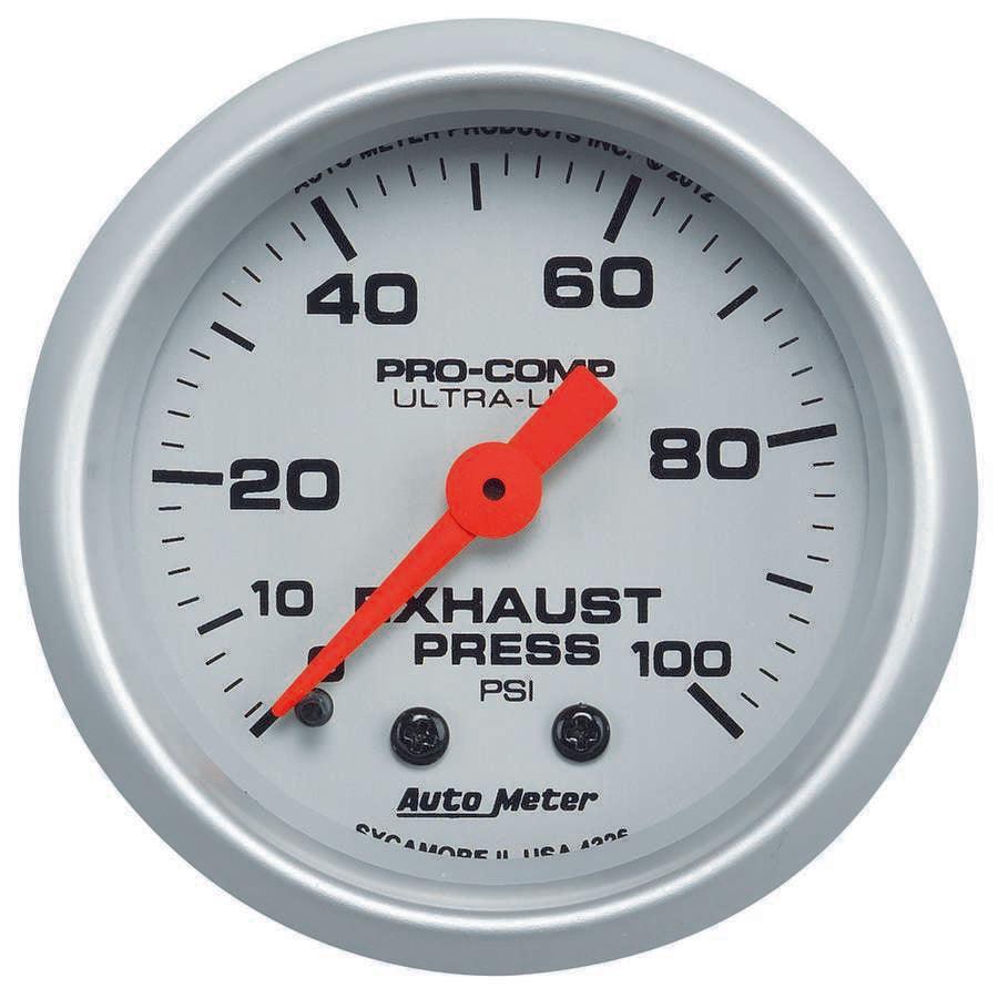 Exhaust Pressure Gauge 0-100psi Ultra-Lite - Burlile Performance Products