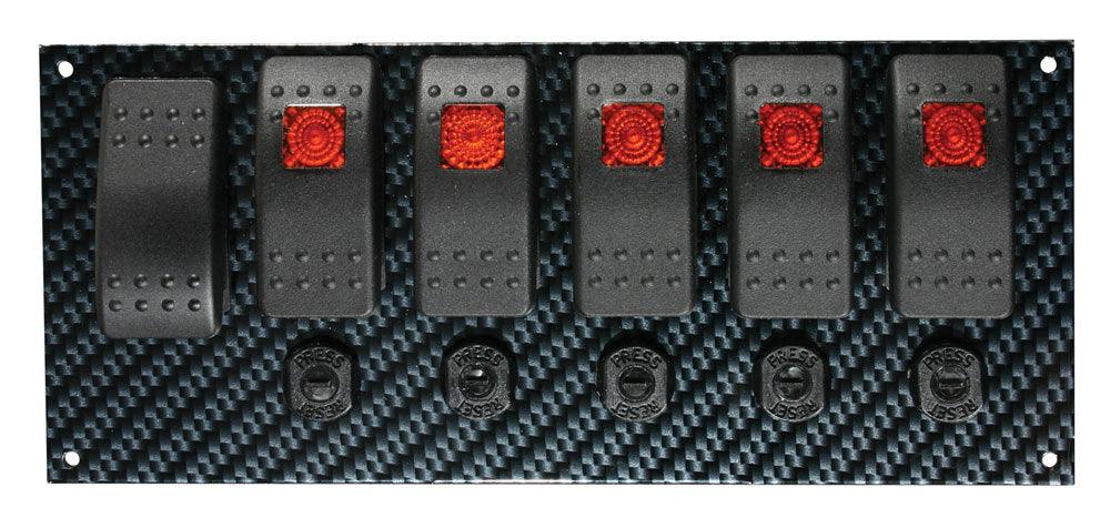 Fiber Design Switch Panel - Black/Black - Burlile Performance Products