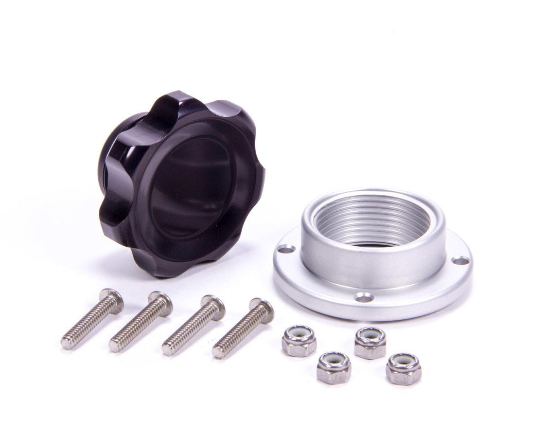 Filler Cap Black with Bolt-In Alum Bung Small - Burlile Performance Products