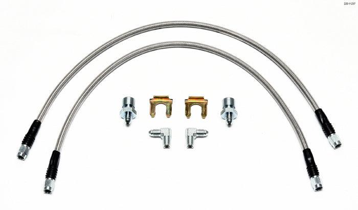 Flex Brake Line Kit 22in L 3/8-24 to 90 Deg. - Burlile Performance Products