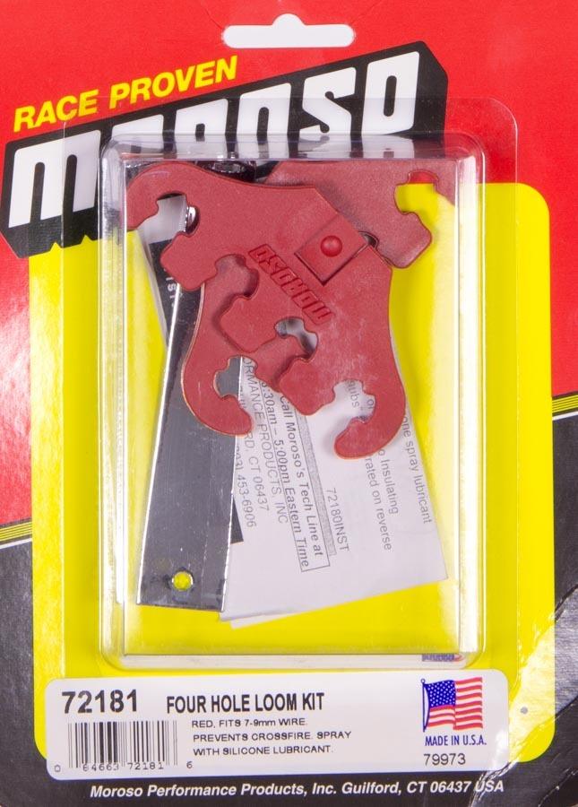 Four Hole Wire Looms Red - Burlile Performance Products