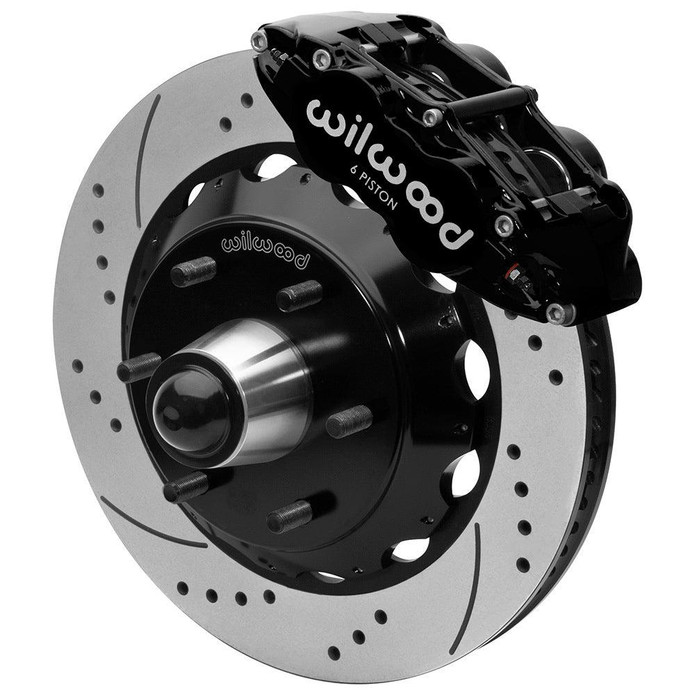 Front Brake Kit C10 6Lug FNSL6R 14in Drilled Blk - Burlile Performance Products