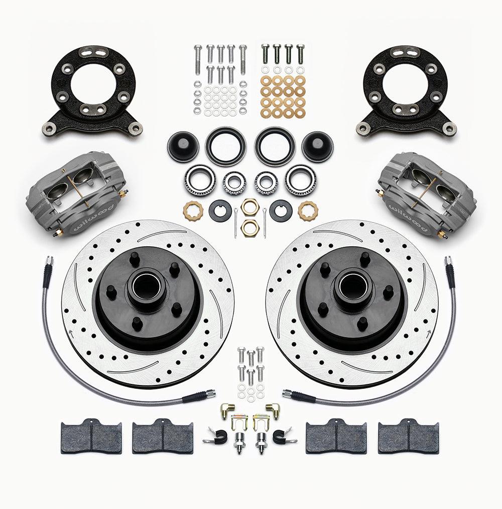 Front Disc Brake Kit 65- 69 Mustang Drilled - Burlile Performance Products
