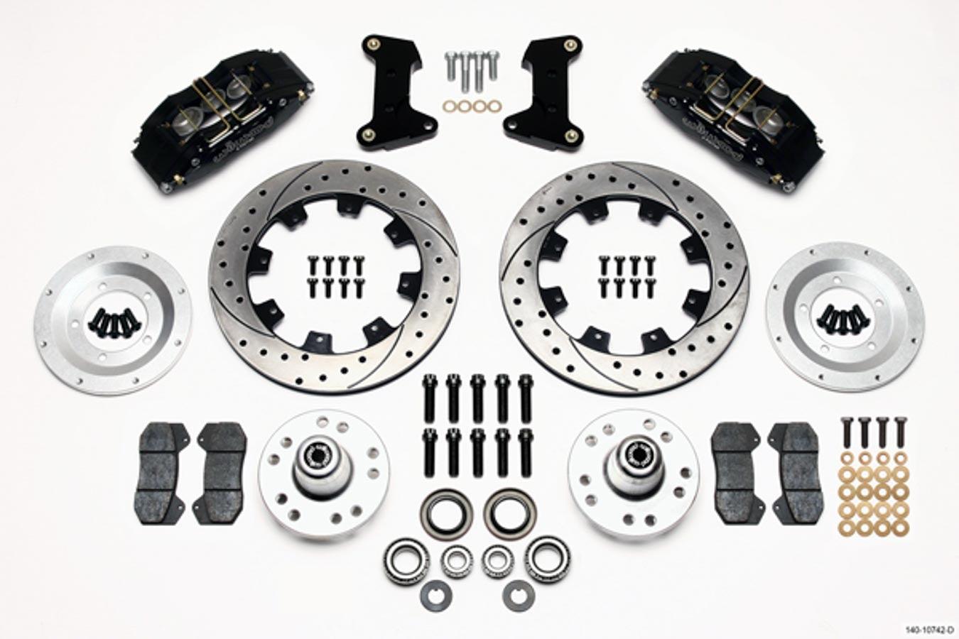 Front Disc Brake Kit 74- 78 12.19in Drilled Rotor - Burlile Performance Products