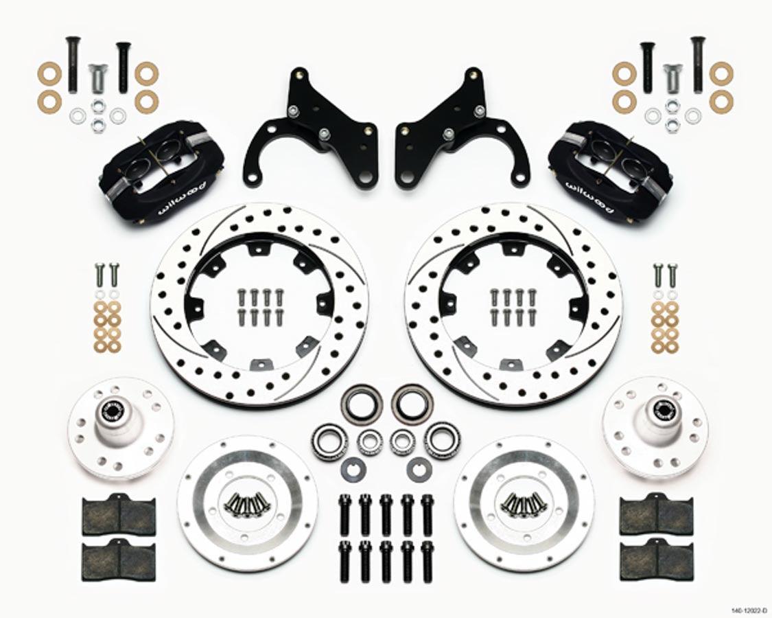 Front Disc Brake Kit Blk 65-68 Impala Drum 12.19 - Burlile Performance Products