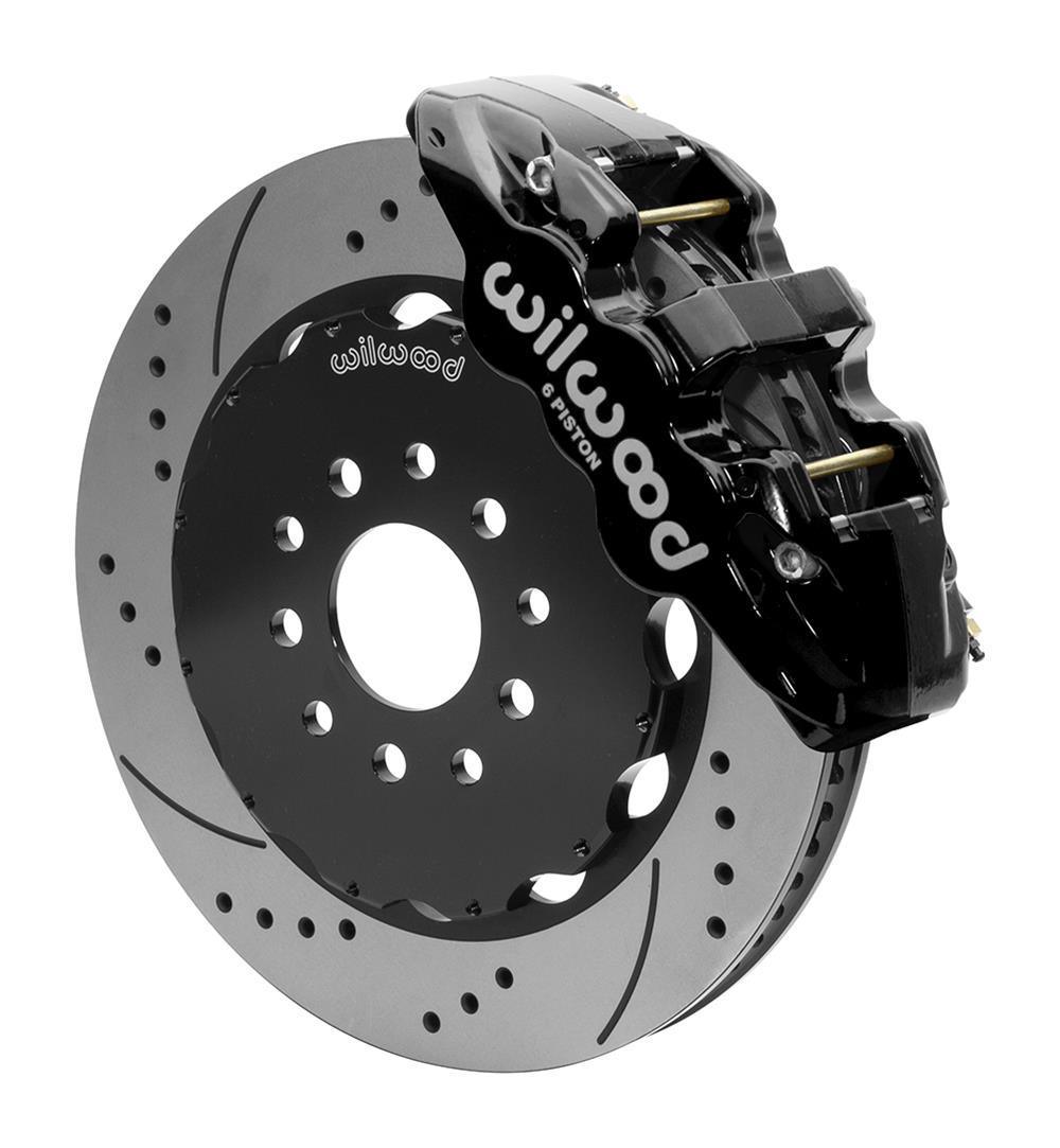 Front Disc Brake Kit Blk 97-13 Vette 14.00 Aero6 - Burlile Performance Products
