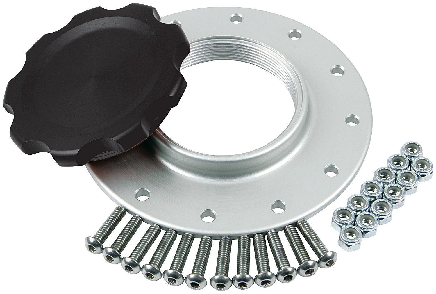 Fuel Cell Cap and Bung RCI/JAZ 12-Bolt Black - Burlile Performance Products