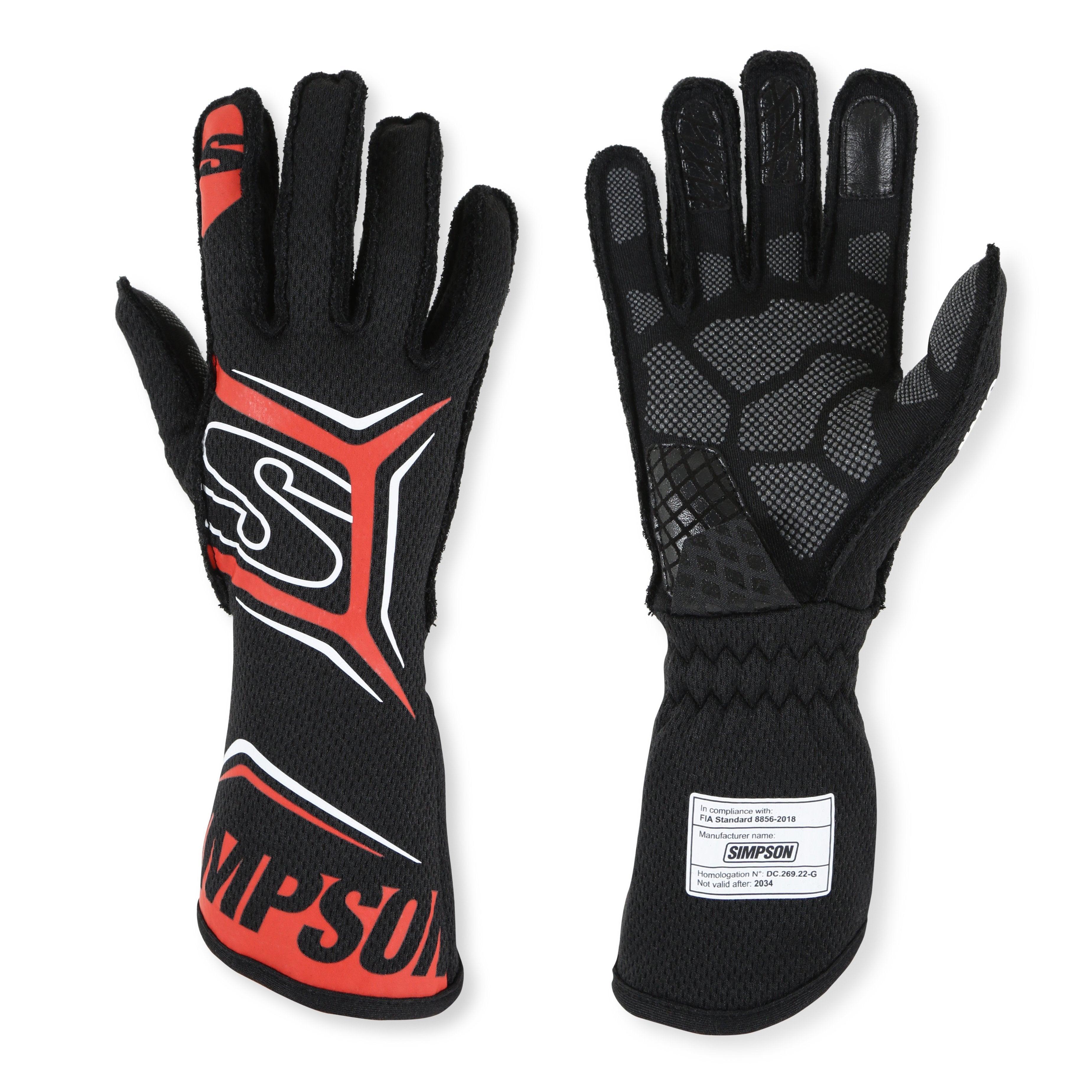 Glove Magnata X-Large Black / Red SFI 3.5/5 - Burlile Performance Products