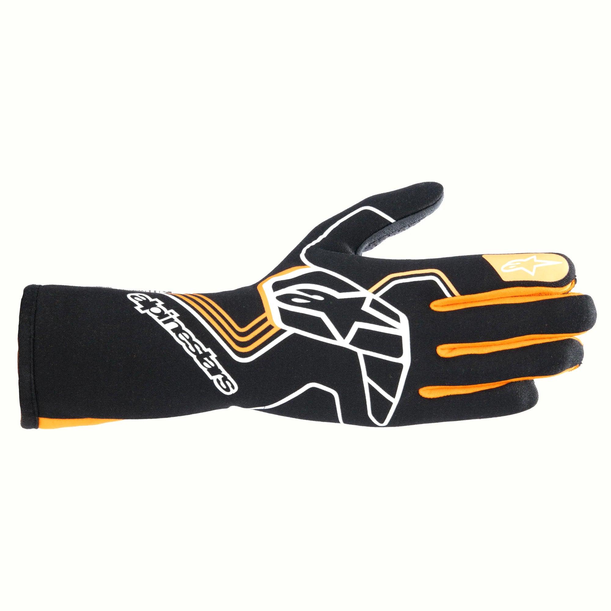 Glove Tech-1 Race V4 Black / Flou Org Large - Burlile Performance Products