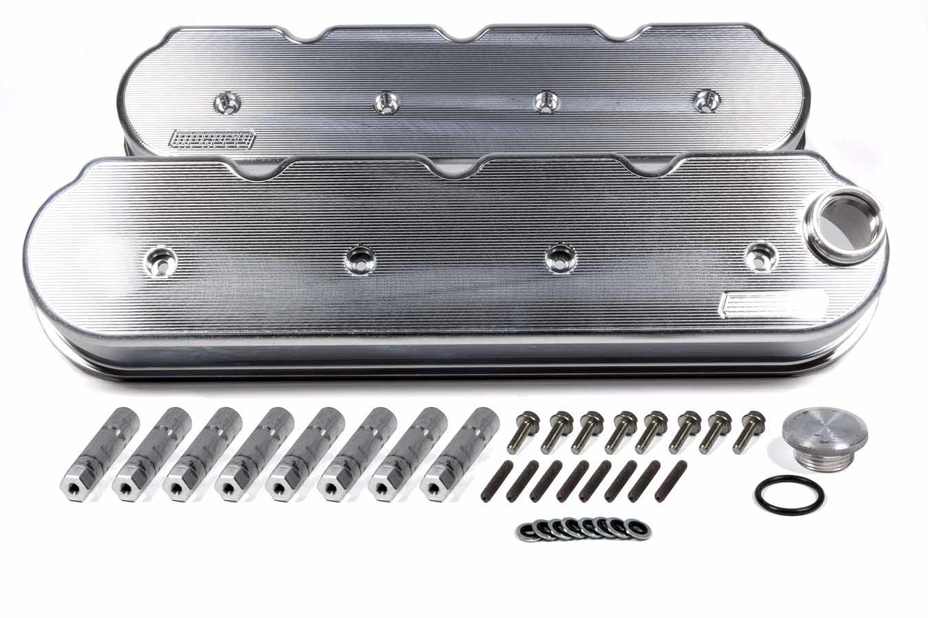 GM LS Billet Alm. Valve Covers 2.5in Tall - Burlile Performance Products