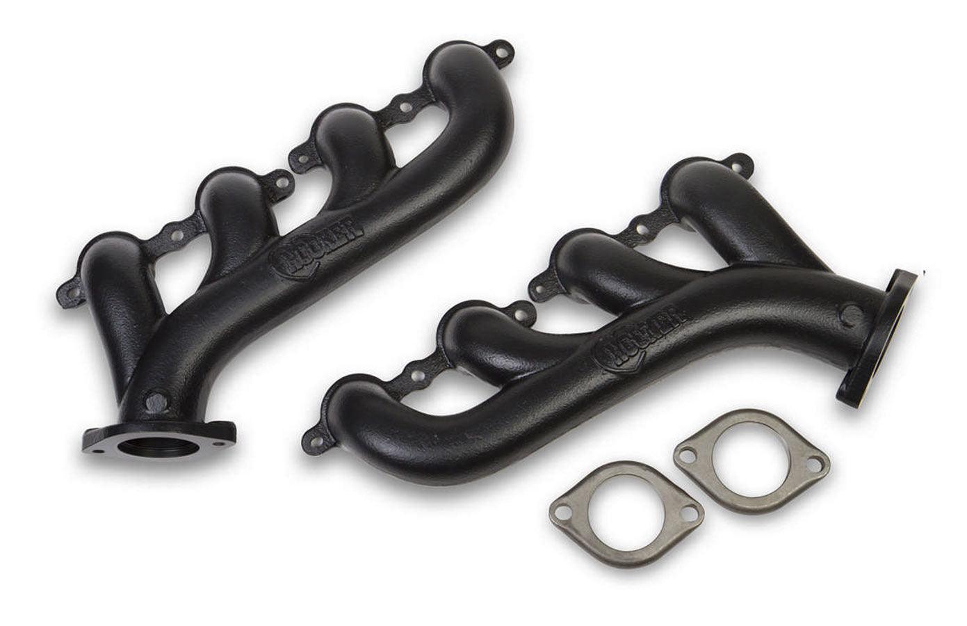 GM LS Cast Iron Exhaust Manifolds Black Finish - Burlile Performance Products