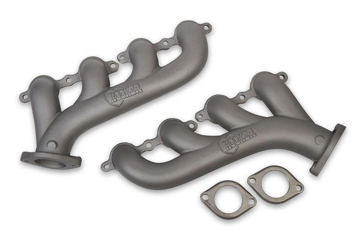 GM LS Cast Iron Exhaust Manifolds Gray Finish - Burlile Performance Products