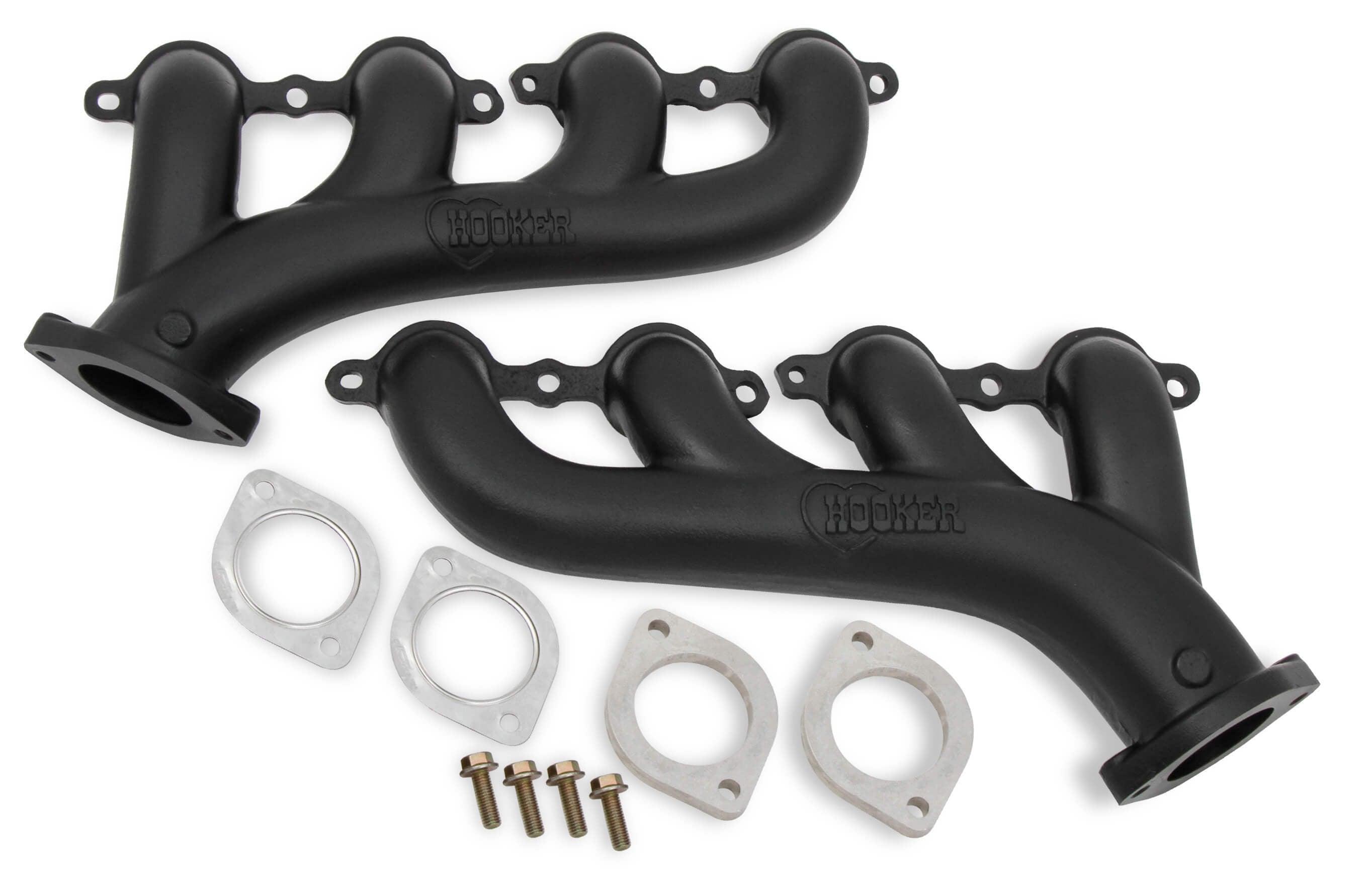 GM LS Cast Iron Exhaust Manifolds w/2.5in Outlet - Burlile Performance Products