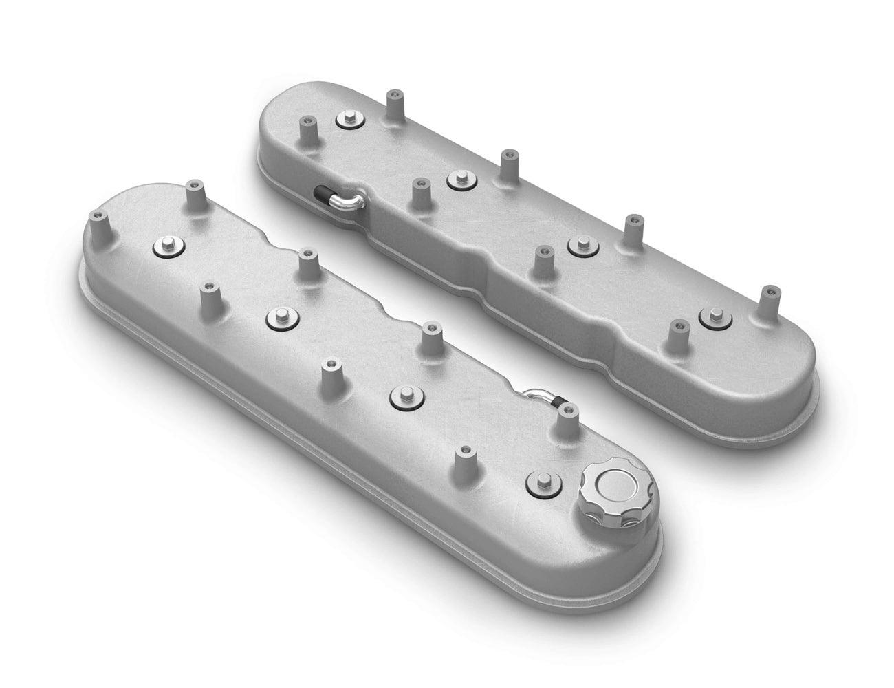 GM LS Tall Valve Cover Set - Natural Cast - Burlile Performance Products