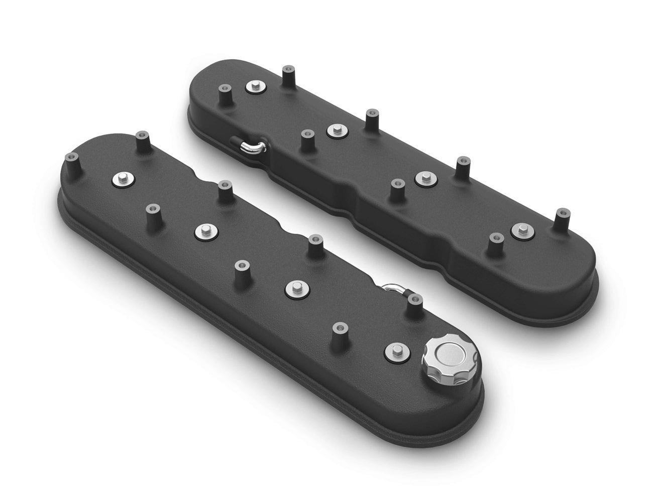 GM LS Tall Valve Cover Set - Satin Black - Burlile Performance Products