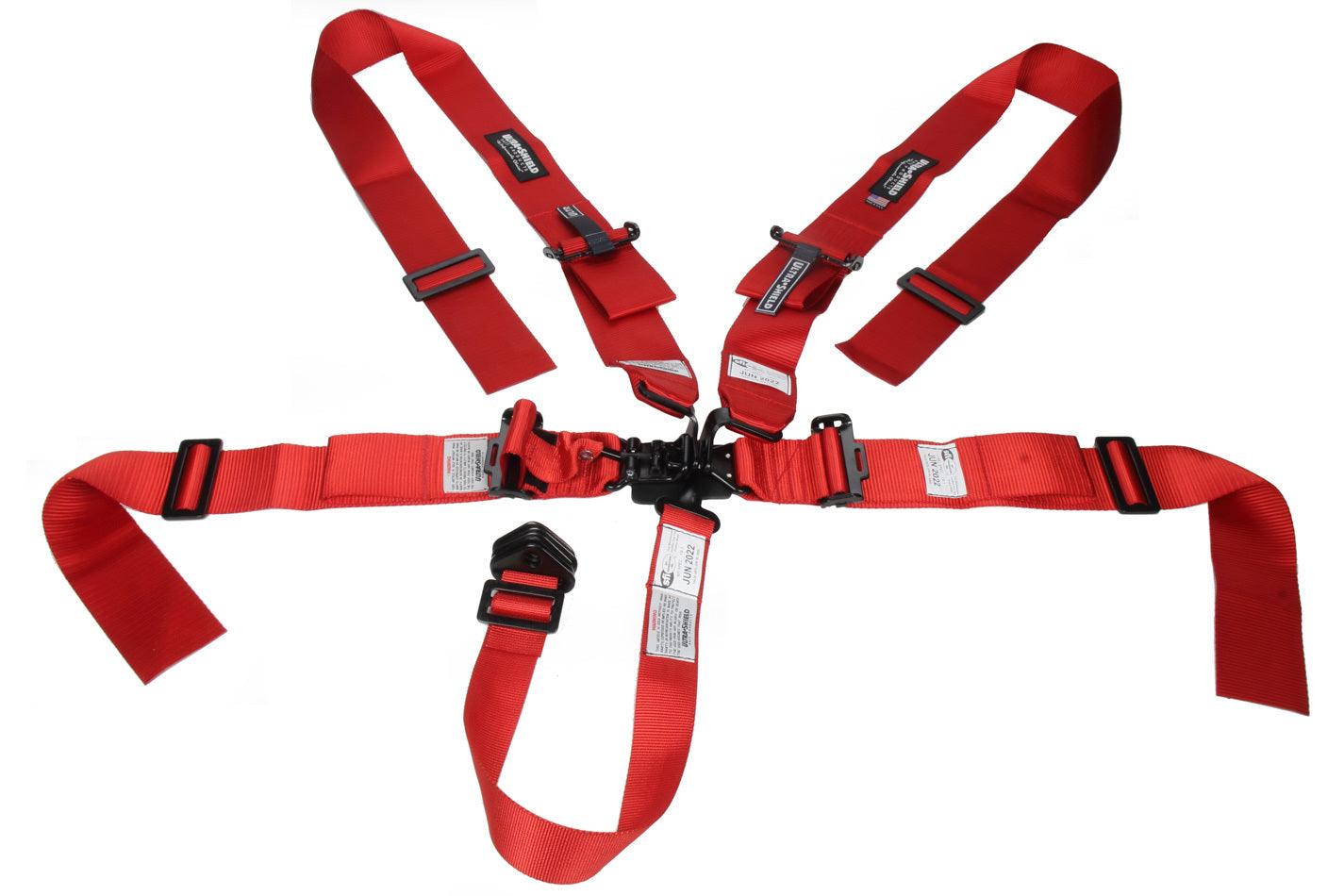 Harness 5pt Red Indiv Shoulder Pull-Down - Burlile Performance Products