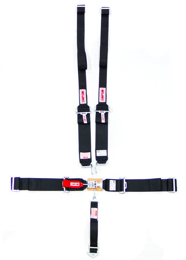 Harness Set 5pt HANS L/L W/A P/D Black - Burlile Performance Products