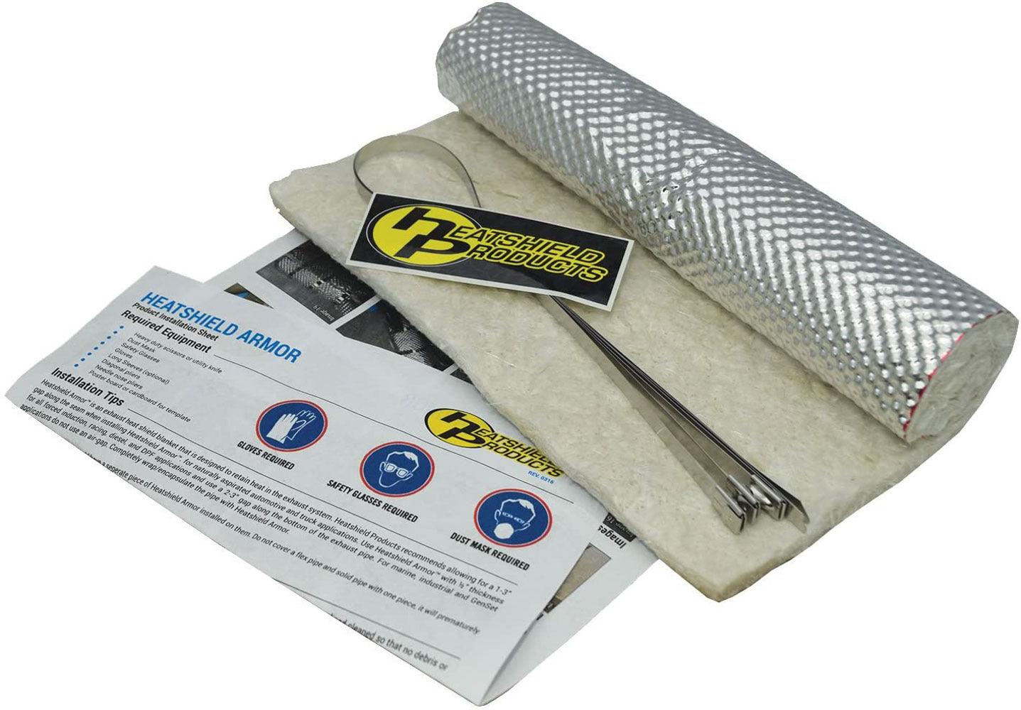 Heatshield Armor Kit w/ ties 12 in x 10 in - Burlile Performance Products