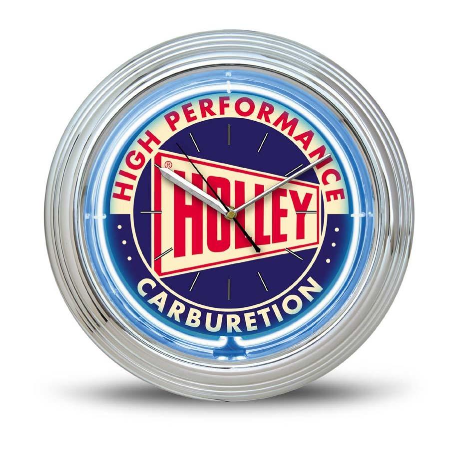 Holley Neon Clock - Blue - Burlile Performance Products